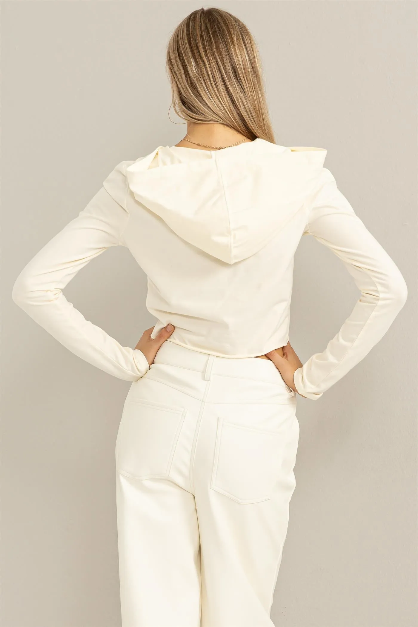 DZ24A067-Zip Up Cropped Hoodie