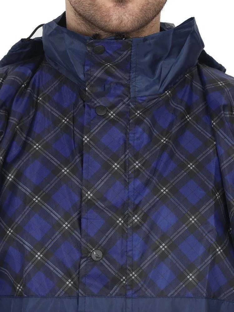Fabseasons Blue High Quality Unisex Raincoat with Hood & Reflector for Night visibility