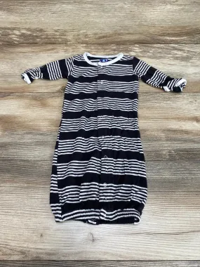 KicKee Pants Striped Convertible Gown Black sz Newborn