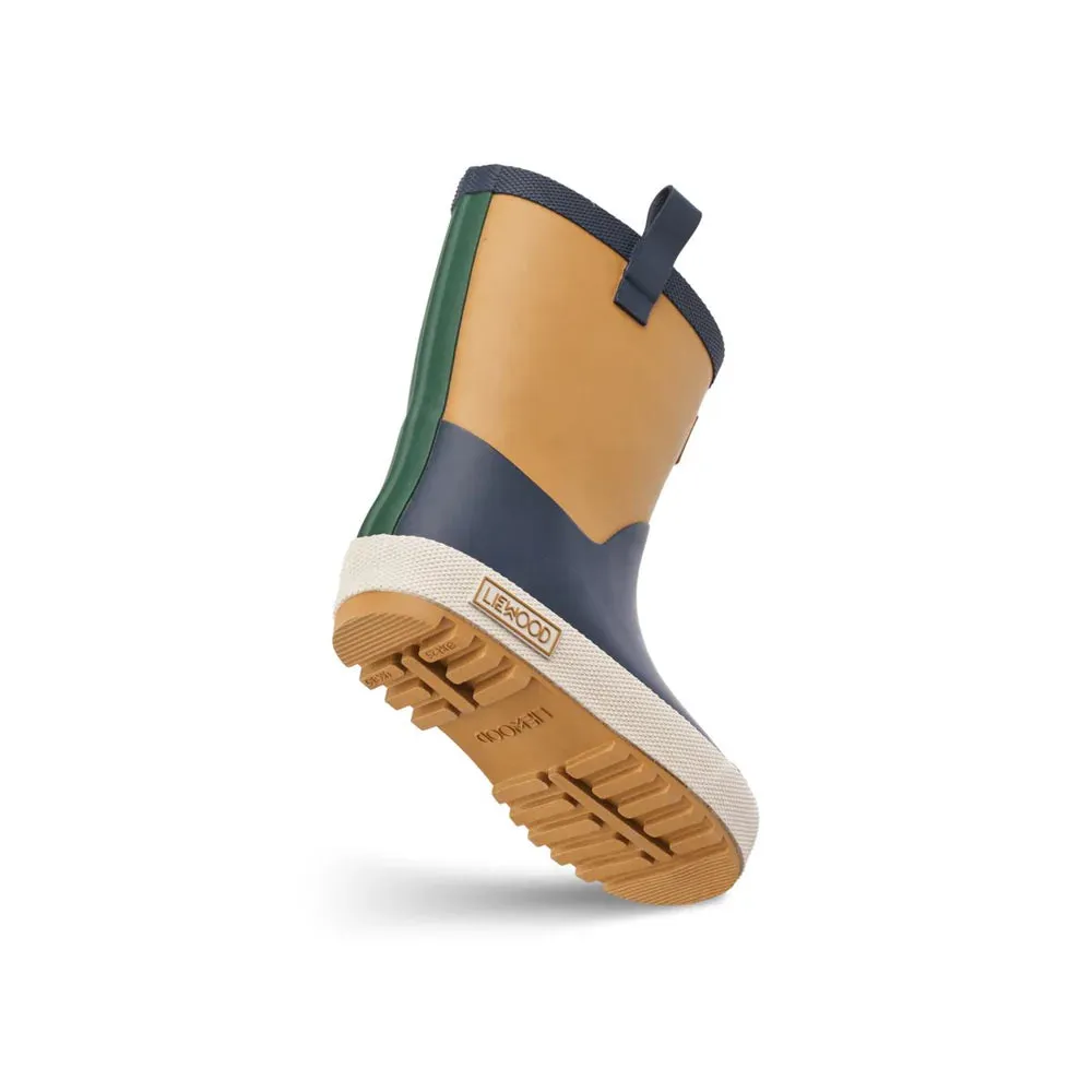 (LW19376) Sasha Thermo Rainboots - Navy Multi mix