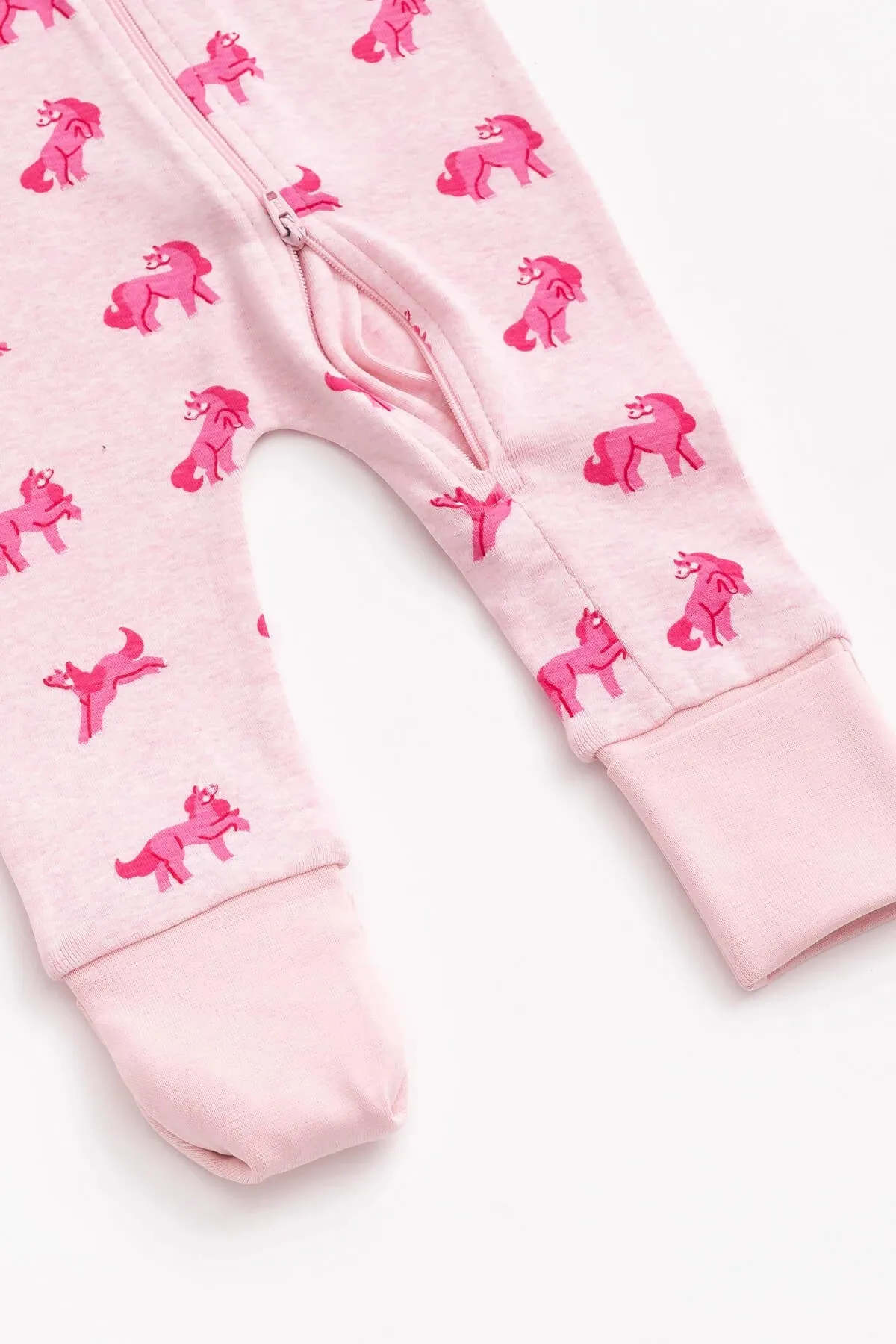 One-Piece Baby Pajamas_Pink Unicorns