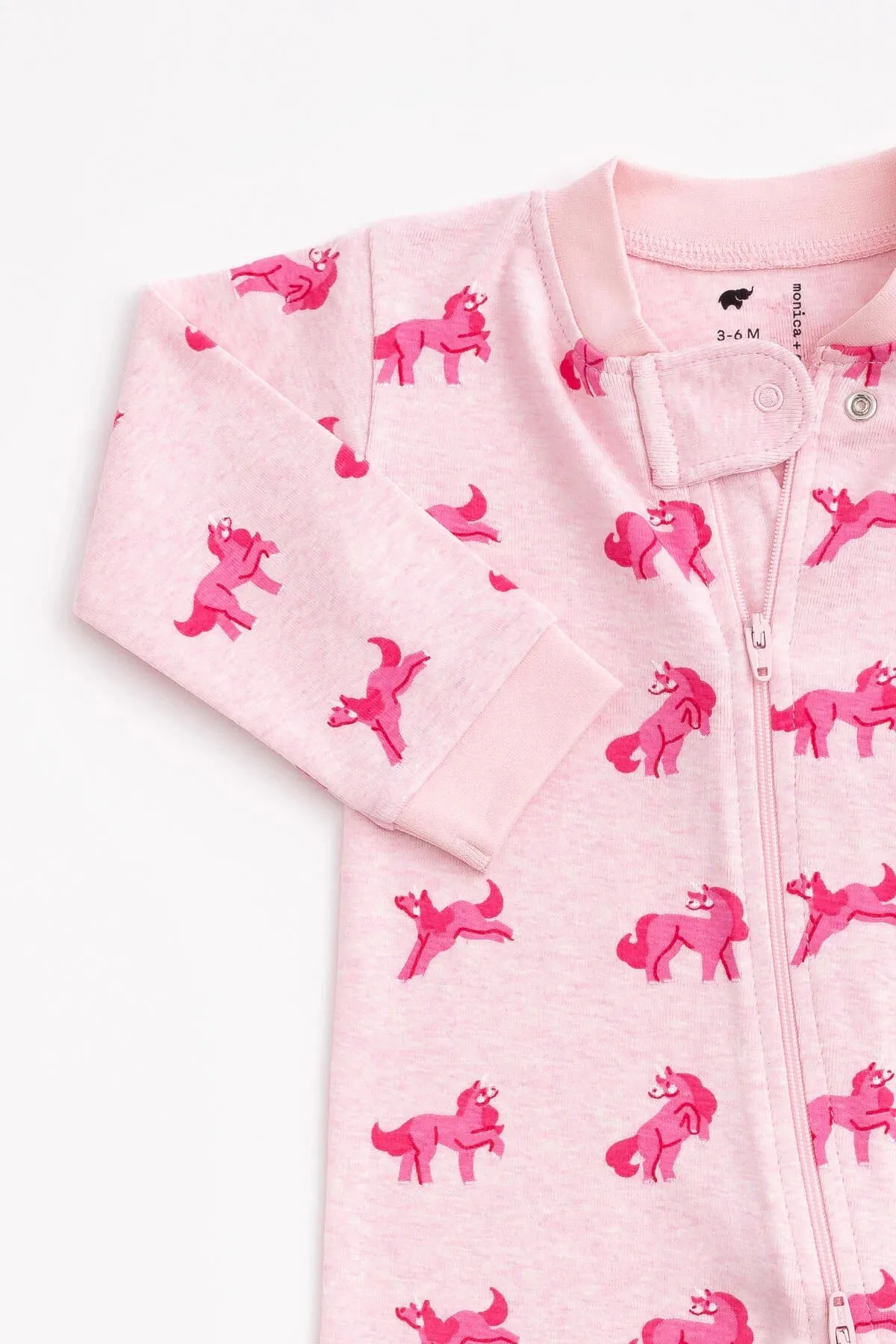 One-Piece Baby Pajamas_Pink Unicorns