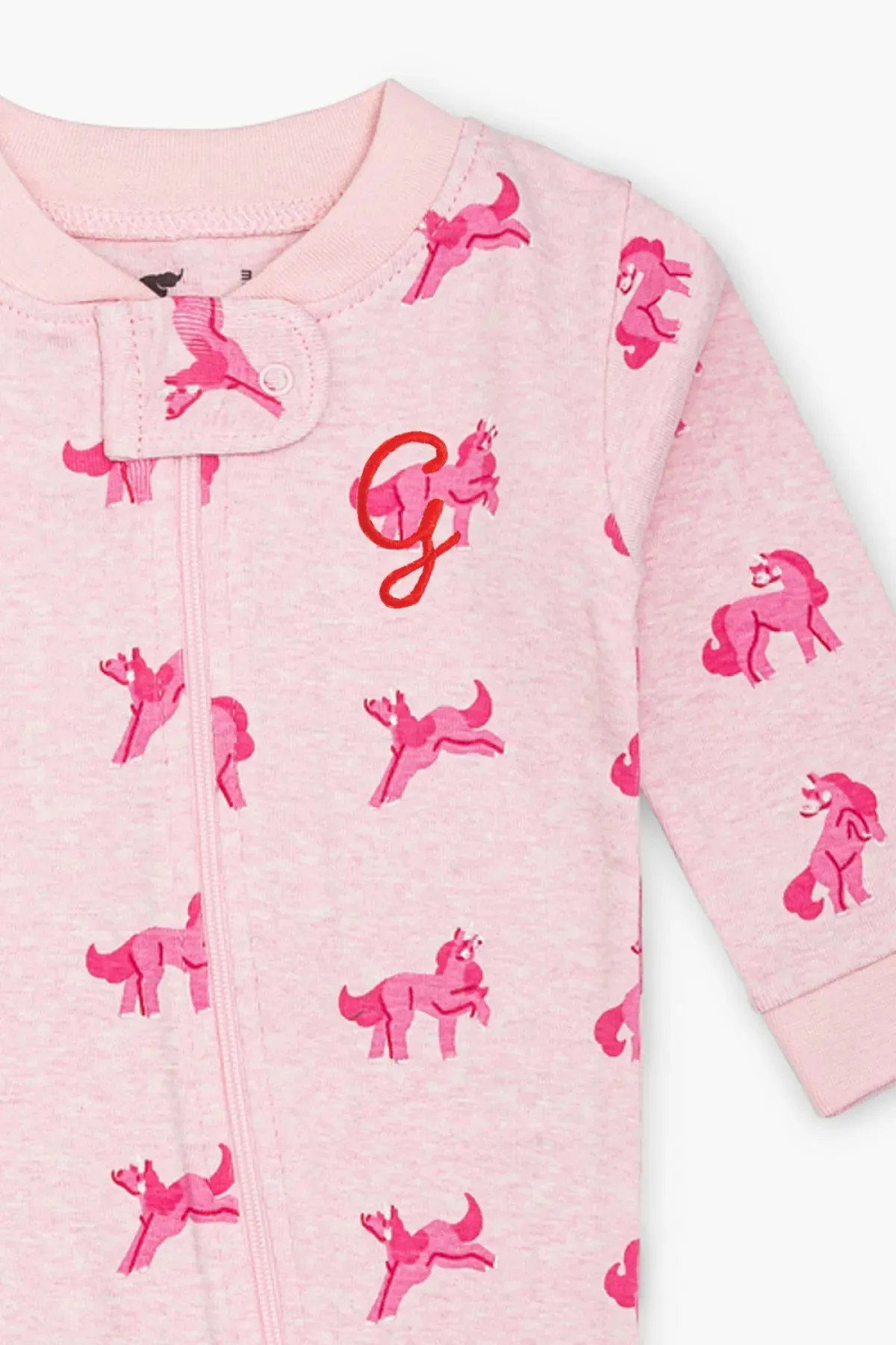 One-Piece Baby Pajamas_Pink Unicorns
