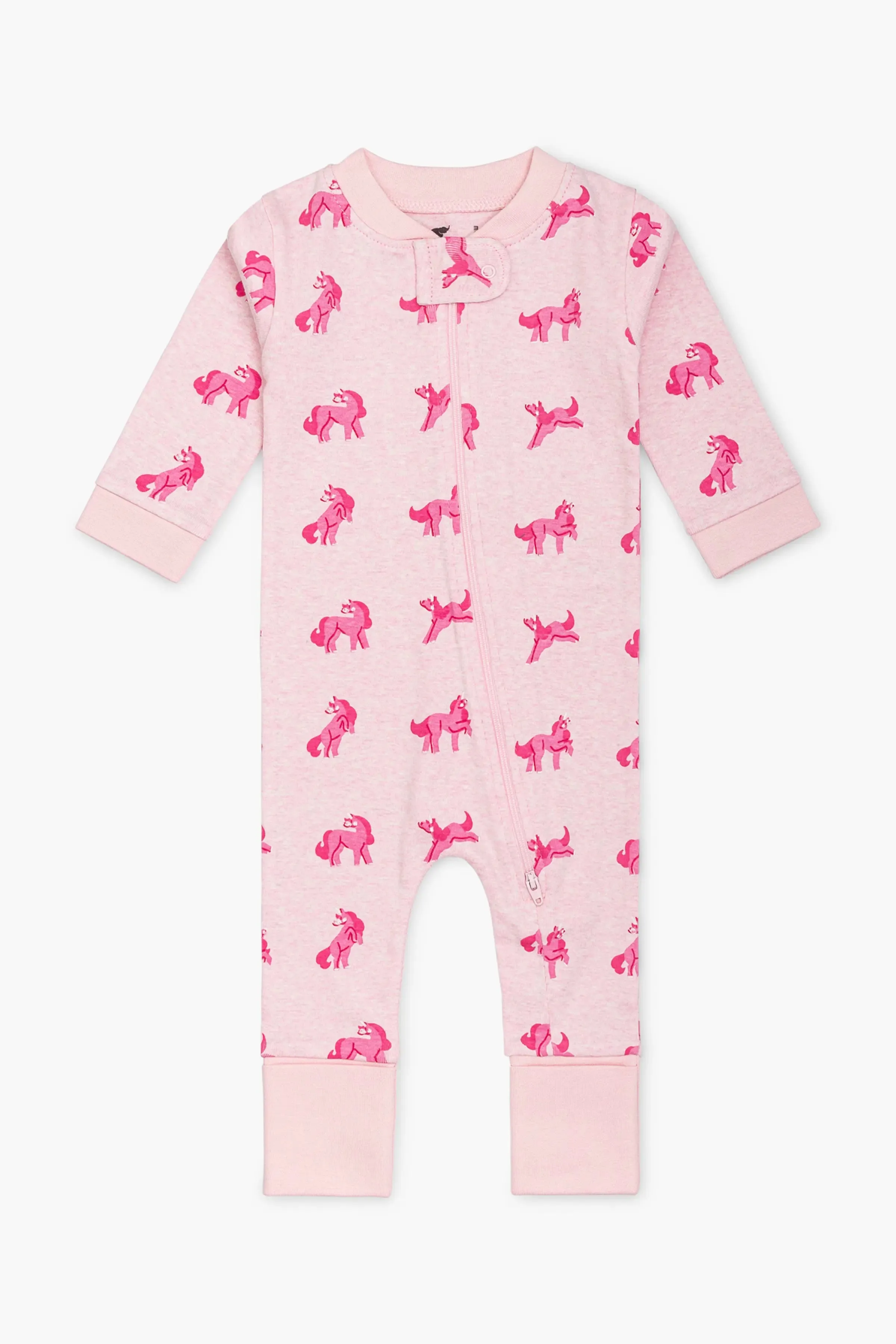 One-Piece Baby Pajamas_Pink Unicorns