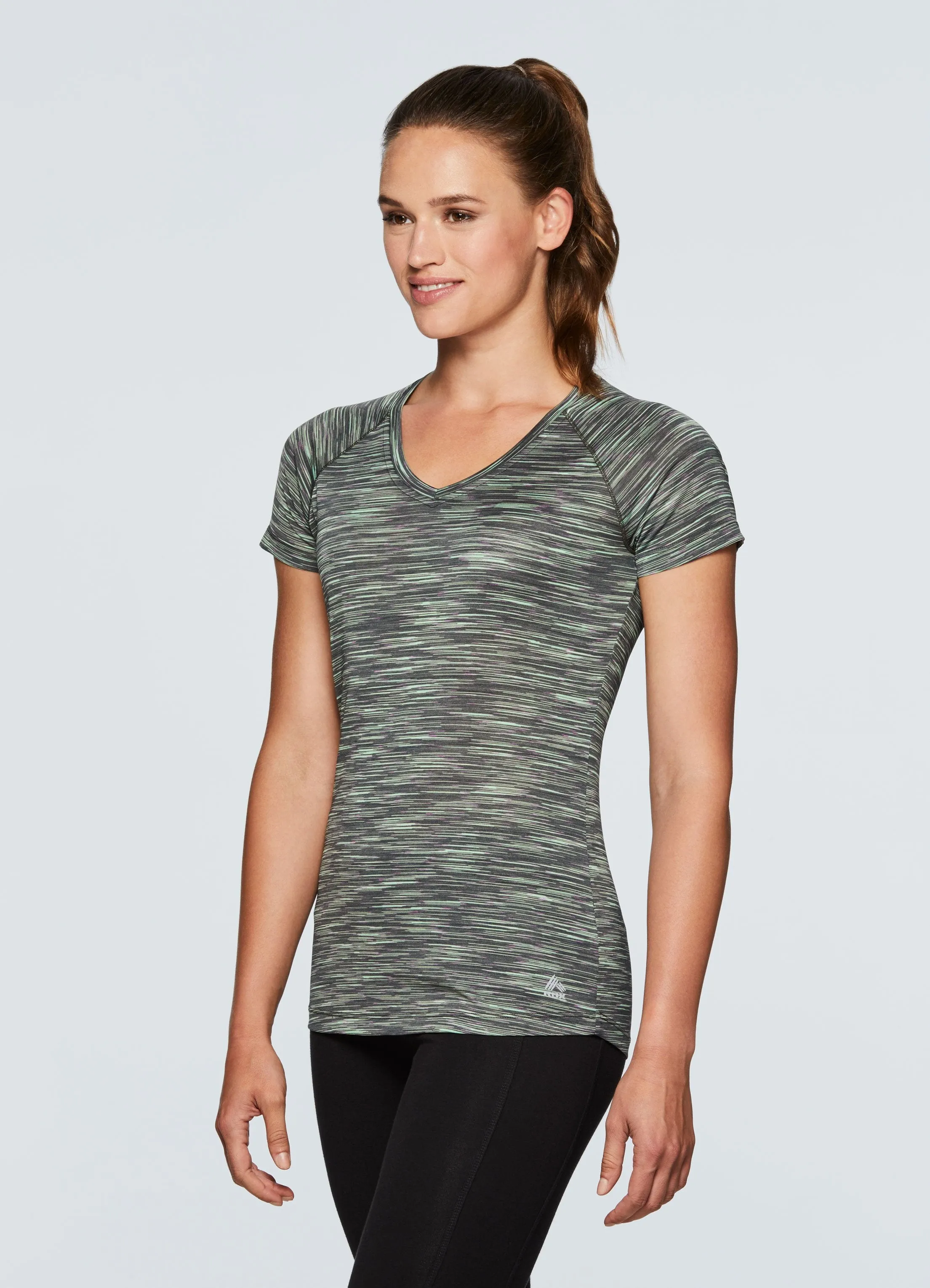 Stratus Speckled Space Dye Short Sleeve Running Shirt