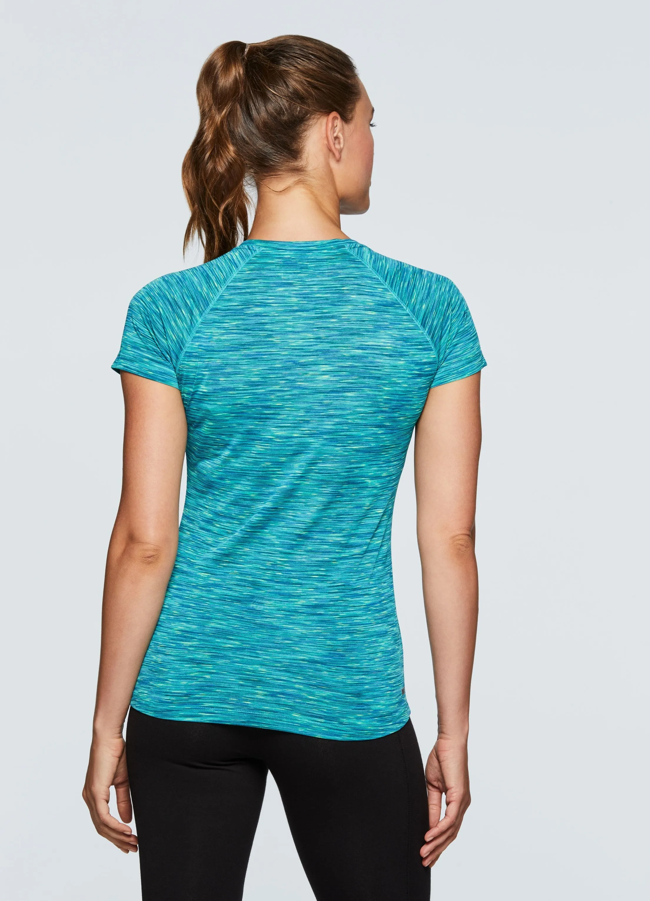 Stratus Speckled Space Dye Short Sleeve Running Shirt