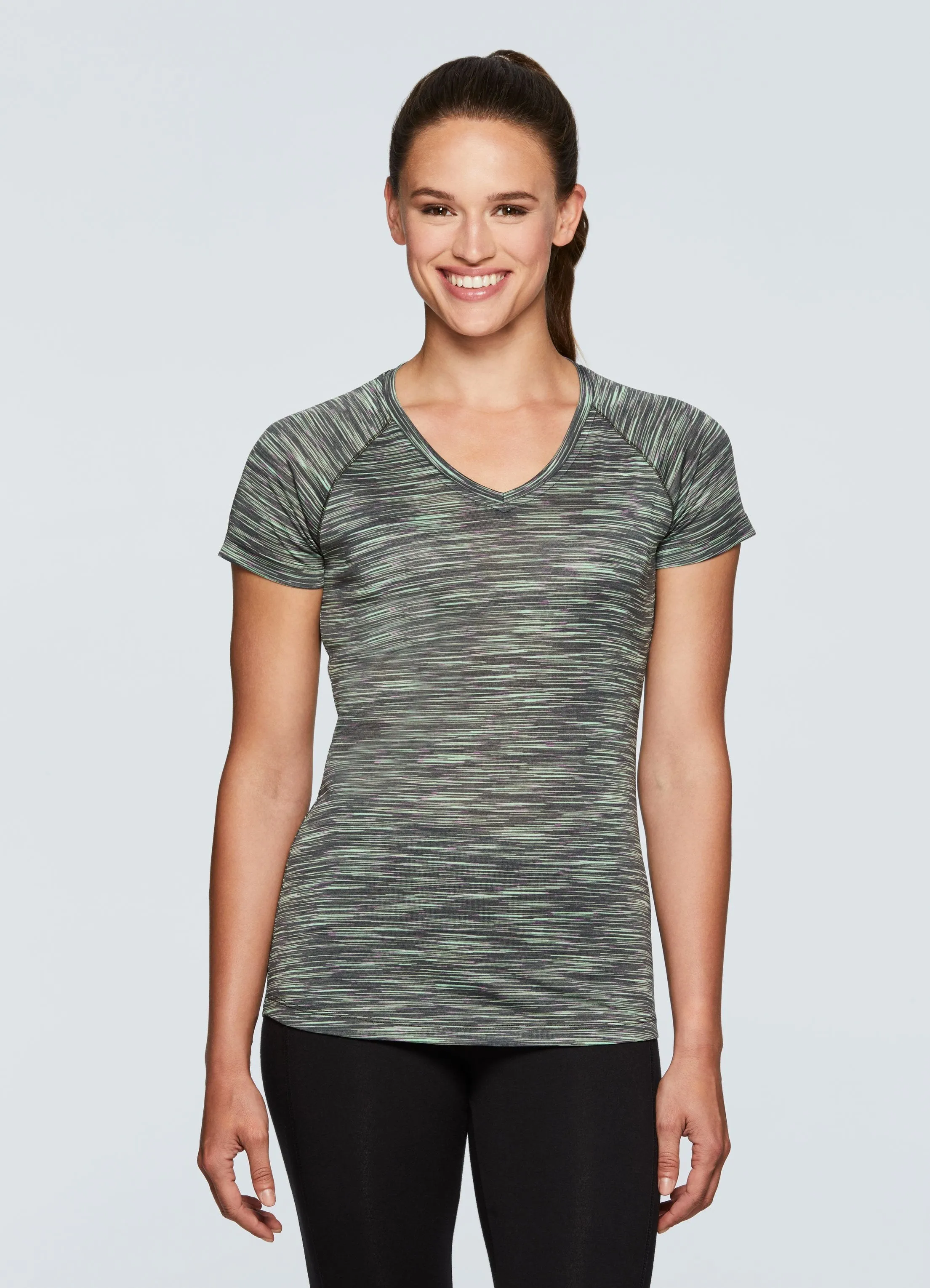 Stratus Speckled Space Dye Short Sleeve Running Shirt