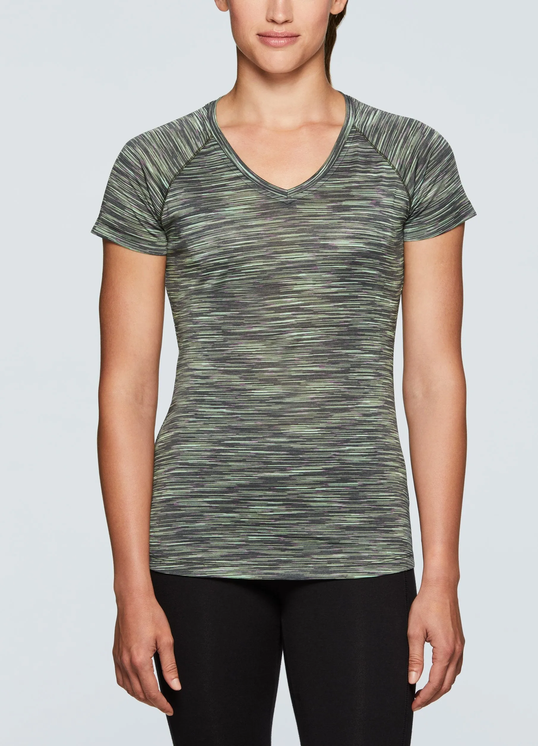 Stratus Speckled Space Dye Short Sleeve Running Shirt