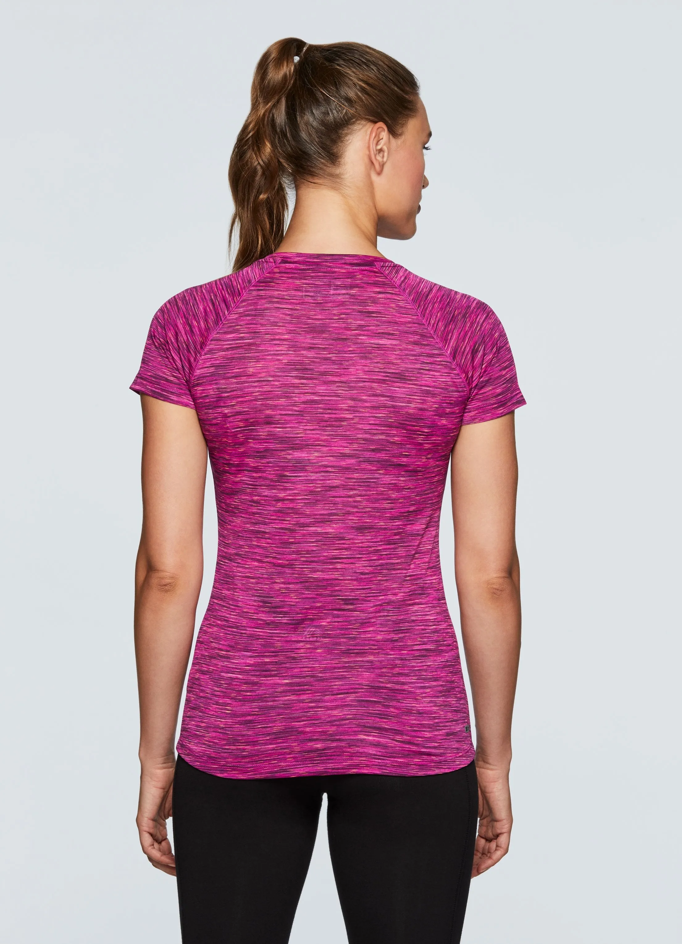 Stratus Speckled Space Dye Short Sleeve Running Shirt