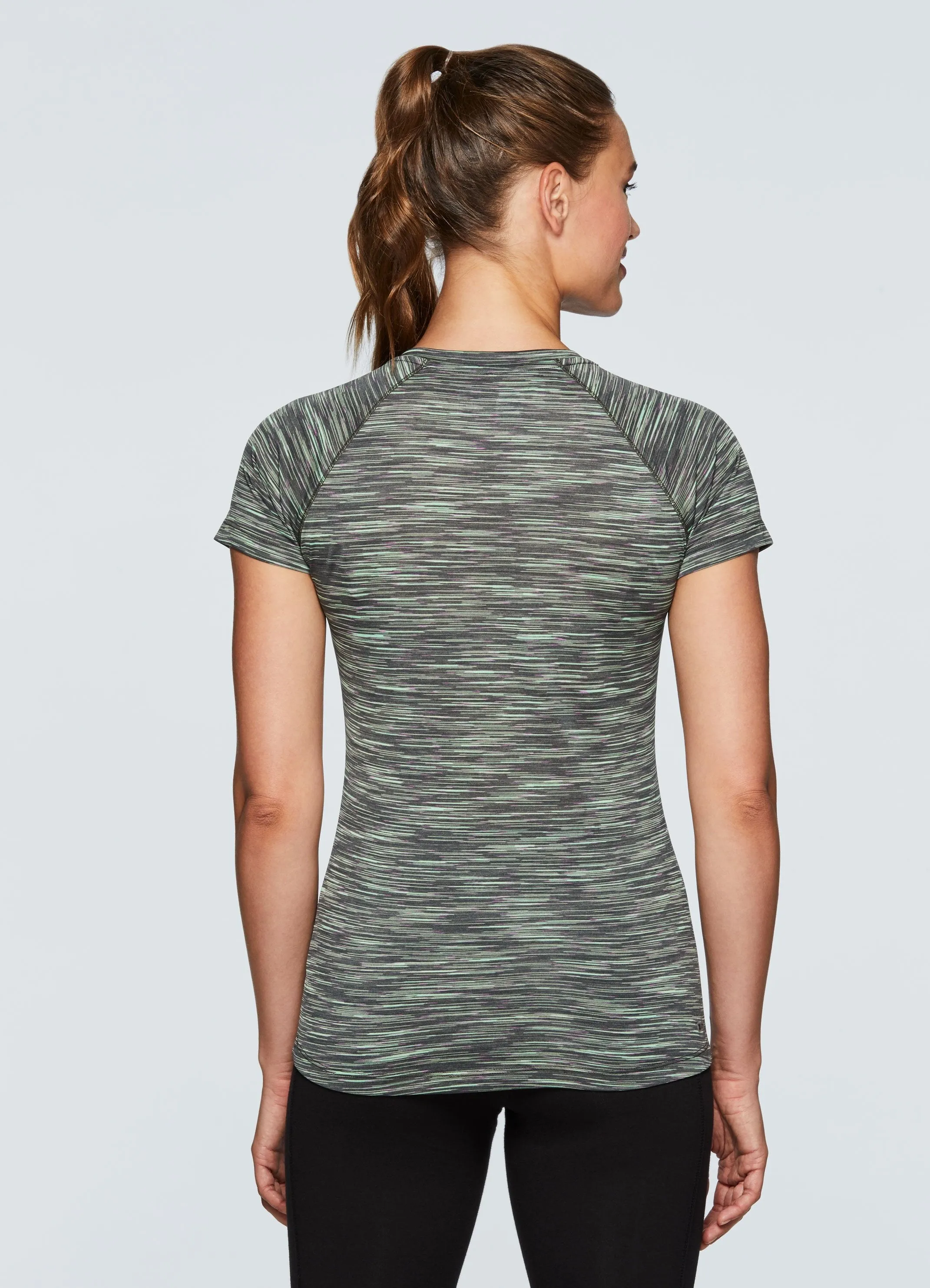 Stratus Speckled Space Dye Short Sleeve Running Shirt