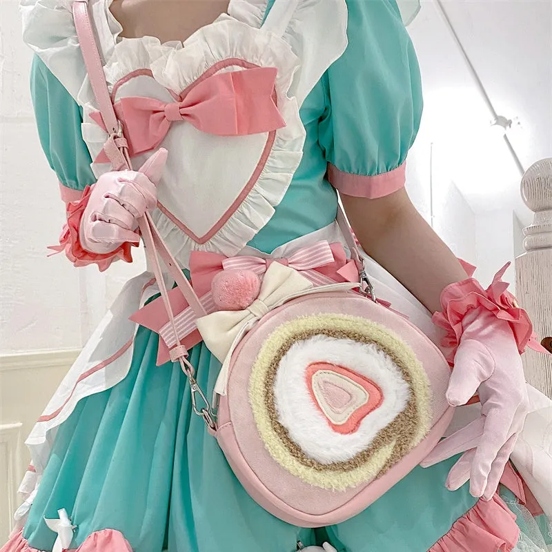 Sweet and Cute Strawberry Cake Roll Backpack