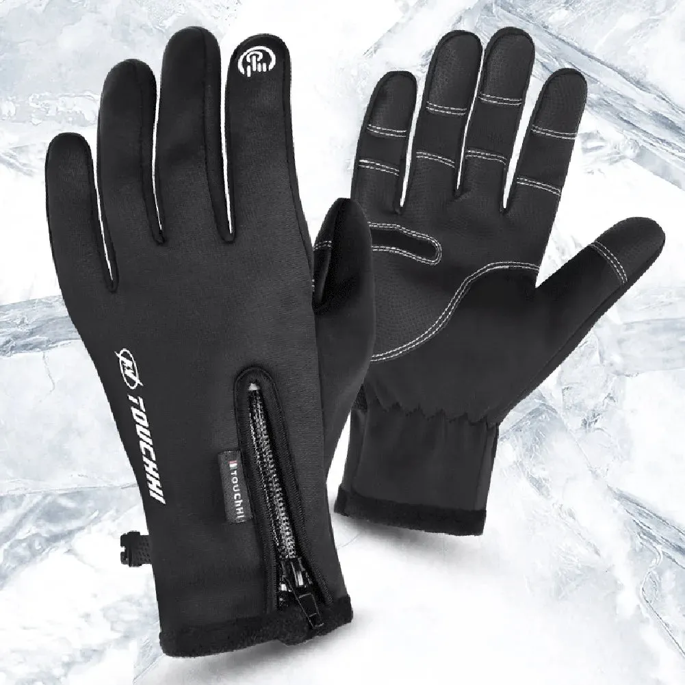 USB Rechargeable Heated Motorcycle Gloves Touch Screen Gloves Heating Thermal Gloves for Cycling Running Driving Hiking Walking