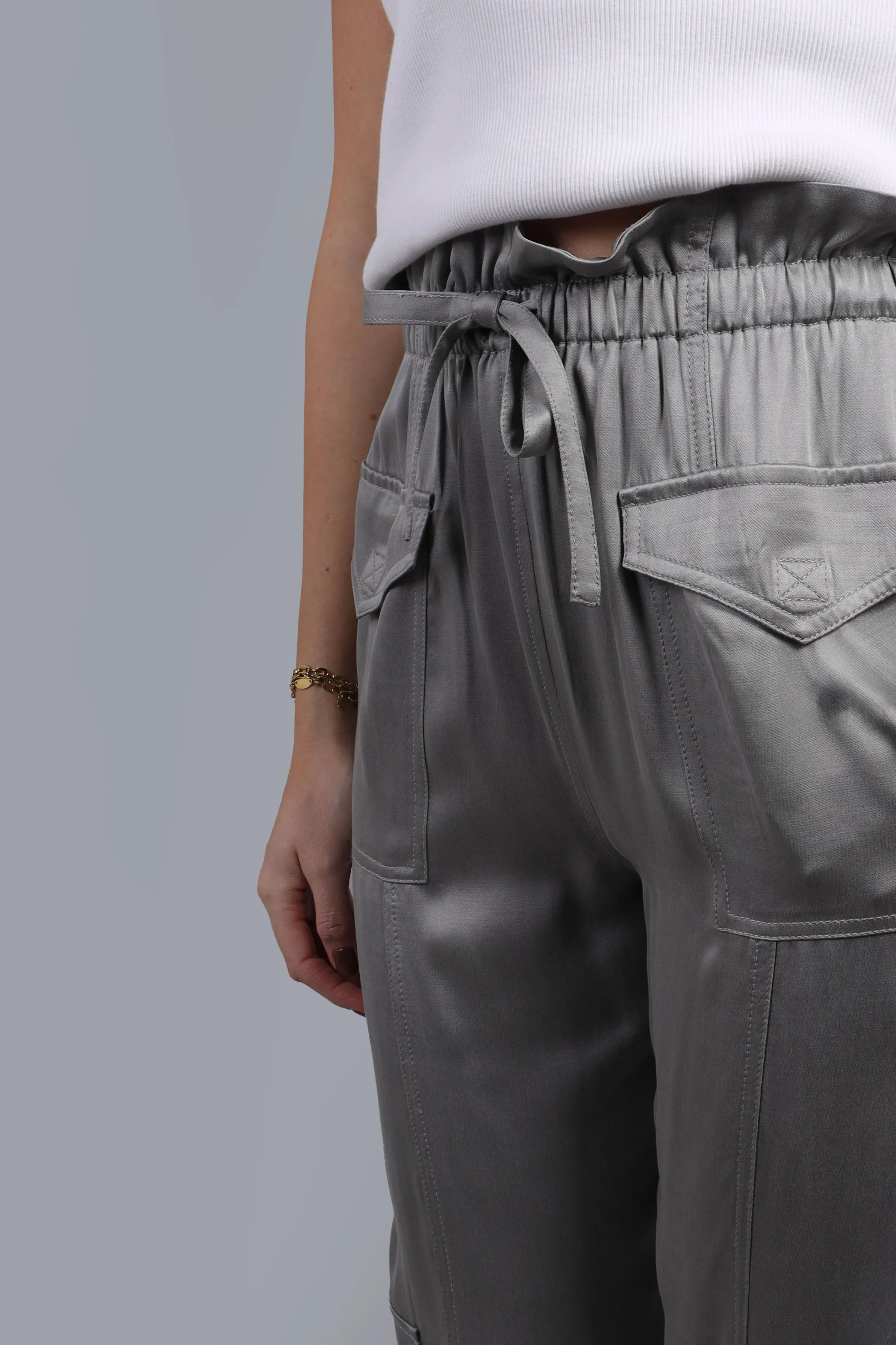 Washed Satin Light Grey
